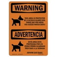 thumbnail image 1 of SignMission OS-WS-A-1824-L-12781 18 x 24 in. OSHA Warning Sign - Protected Guard Dog Three Days Bilingual, 1 of 6