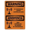 thumbnail image 1 of SignMission OS-WS-A-1824-L-12819 18 x 24 in. OSHA Warning Sign - RF Microwave Energy Controlled Area, 1 of 6