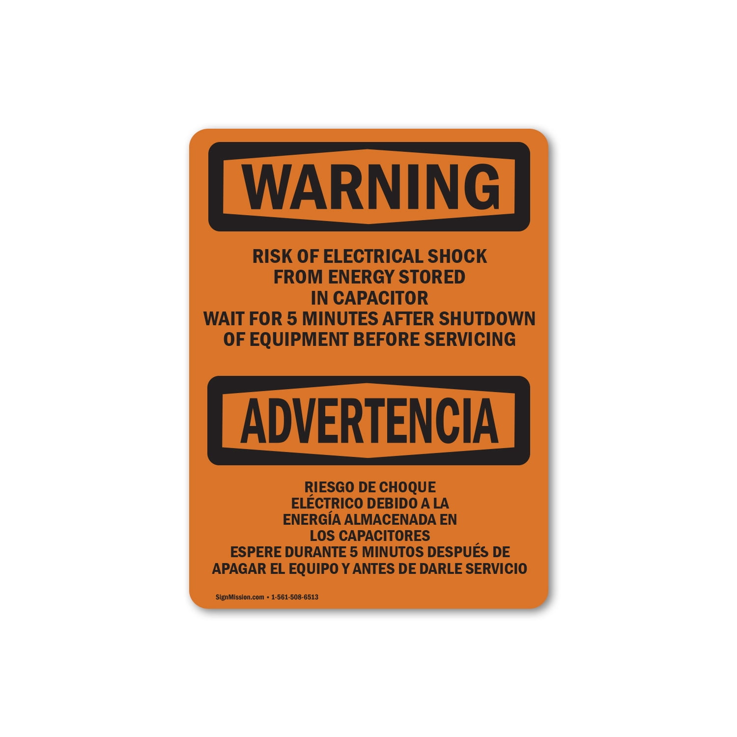 SignMission OS-WS-A-1824-L-12824 18 x 24 in. OSHA Warning Sign - Risk ...