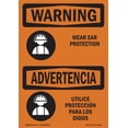 thumbnail image 1 of SignMission OS-WS-A-1824-L-12906 18 x 24 in. OSHA Warning Sign - Wear Ear Protection with Symbol Bilingual, 1 of 6
