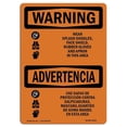 thumbnail image 1 of SignMission OS-WS-A-1824-L-12922 18 x 24 in. OSHA Warning Sign - Wear Goggles Shield Gloves Apron Bilingual, 1 of 6