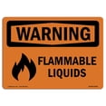 thumbnail image 1 of SignMission OS-WS-D-35-L-11957 OSHA Warning Sign - Flammable Liquids - Liquidos Inflamables, 1 of 5