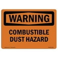 thumbnail image 1 of SignMission OS-WS-D-35-L-12025 OSHA Warning Sign - Combustible Dust Hazard, 1 of 5