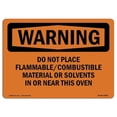 thumbnail image 1 of SignMission OS-WS-D-35-L-12068 OSHA Warning Sign - Do Not Place Flammable Combustible Material, 1 of 5