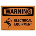 thumbnail image 1 of SignMission OS-WS-D-35-L-12091 OSHA Warning Sign - Electrical Equipment with Symbol, 1 of 5