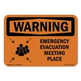 thumbnail image 1 of SignMission OS-WS-D-35-L-12109 OSHA Warning Sign - Emergency Evacuation Meeting Place with Symbol, 1 of 5