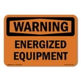 thumbnail image 1 of SignMission OS-WS-D-35-L-12116 OSHA Warning Sign - Energized Equipment, 1 of 5