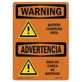 thumbnail image 1 of SignMission OS-WS-D-35-L-12470 OSHA Warning Sign - Battery Charging Area Bilingual, 1 of 5