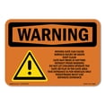 thumbnail image 1 of SignMission OS-WS-D-35-L-12686 OSHA Warning Sign - Moving Gate Can Cause Serious Injury, 1 of 5