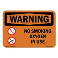thumbnail image 1 of SignMission OS-WS-D-35-L-12715 OSHA Warning Sign - No Smoking Oxygen in Use, 1 of 5