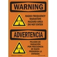 thumbnail image 1 of SignMission OS-WS-D-35-L-12786 OSHA Warning Sign - Radio Frequency Radiation Hazard Area, 1 of 5
