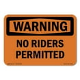 thumbnail image 1 of SignMission OS-WS-D-57-L-12274 Warning No Riders Permitted OSHA Decal Sign, 1 of 5