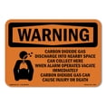thumbnail image 1 of SignMission OS-WS-D-710-L-11997 OSHA Warning Sign - Carbon Dioxide Gas Discharge with Symbol, 1 of 5