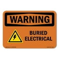 thumbnail image 1 of SignMission OS-WS-P-710-L-11996 Warning Buried Electrical with Symbol OSHA Plastic Sign, 1 of 5