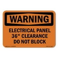 thumbnail image 1 of OSHA WARNING Sign - Electrical Panel 36 Clearance Do Not Block | Plastic Sign | Protect Your Business, Work Site, Warehouse & Shop Area | Made in the USA, 1 of 5