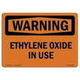 thumbnail image 1 of SignMission OS-WS-P-710-L-12601 OSHA Warning Sign - Ethylene Oxide in Use, 1 of 5
