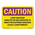 thumbnail image 1 of OSHA CAUTION RADIATION Sign - Laser Radiation Avoid Eye Or Skin Exposure | Decal | Protect Your Business, Work Site, Warehouse | Made in the USA, 1 of 5
