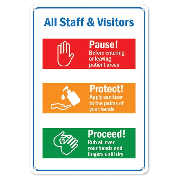 SignMission OS-NS-A-1218-25565 OSHA Notice Aluminum Sign - All Staff & Visitors