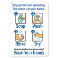 thumbnail image 1 of SignMission OS-NS-A-1218-25580 OSHA Notice Aluminum Sign - Stop Germs, 1 of 7