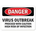 thumbnail image 1 of SignMission OS-NS-A-1218-25587 OSHA Notice Aluminum Sign - Virus Outbreak, 1 of 7