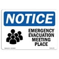 thumbnail image 1 of OSHA Notice Signs - Emergency Evacuation Meeting Place Sign With Symbol | Decal | Protect Your Business, Work Site |  Made in the USA, 1 of 4