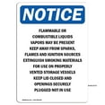 thumbnail image 1 of OSHA Notice Sign - Flammable Or Combustible Liquids | Peel And Stick Wall Graphic | Protect your Business, Class Room, Office & Interior Surroundings | Made in the USA, 1 of 4