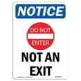 thumbnail image 1 of SignMission  OSHA Notice Sign - Not An Exit, 1 of 1