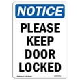 thumbnail image 1 of SignMission  OSHA Notice Sign - Please Keep Door Locked, 1 of 1