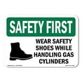 thumbnail image 1 of OSHA SAFETY FIRST Sign - OSHA-PPE-Foot-Sign-OSE-35994_1000.pdf | Decal | Protect Your Business, Work Site, Warehouse & Shop Area | Made in the USA, 1 of 5