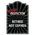 thumbnail image 1 of SignMission P-1014-RET-Inspector 10 x 14 in. Plastic Sign - Retired Inspector, 1 of 3