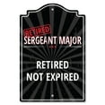 thumbnail image 1 of SignMission P-1014-RET-Sergeant-Major 10 x 14 in. Plastic Sign - Retired Sergeant Major, 1 of 3