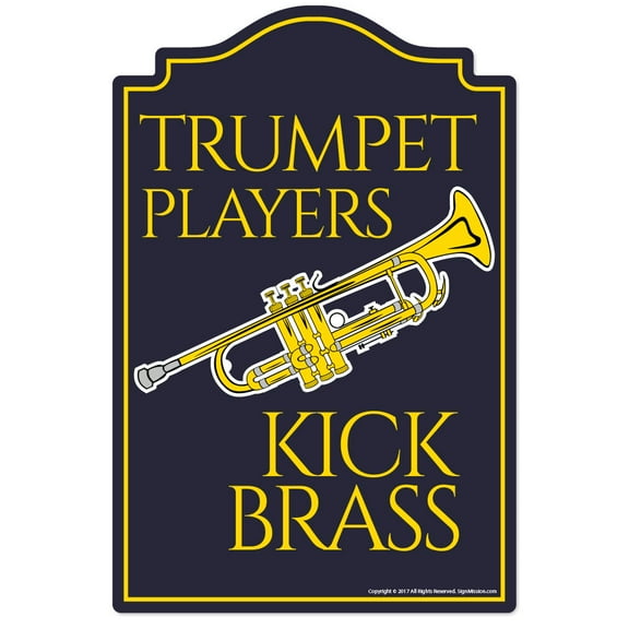 SignMission P-1014 Trumpet Players 14 x 10 in. Trumpet Players Novelty Sign