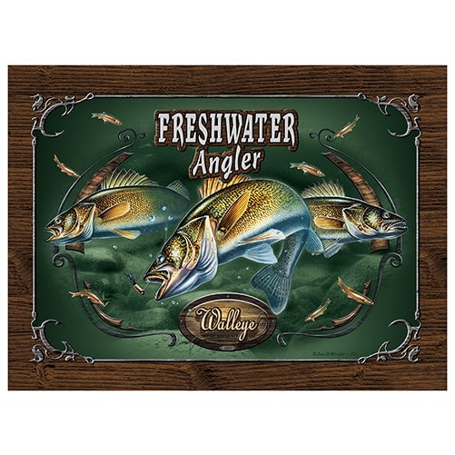 SignMission P-1014 Walleye Angler Walleye Freshwater Angler Novelty Sign