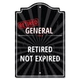 thumbnail image 1 of SignMission P-1117-RET-General- 11 x 17 in. Plastic Sign - Retired General, 1 of 3