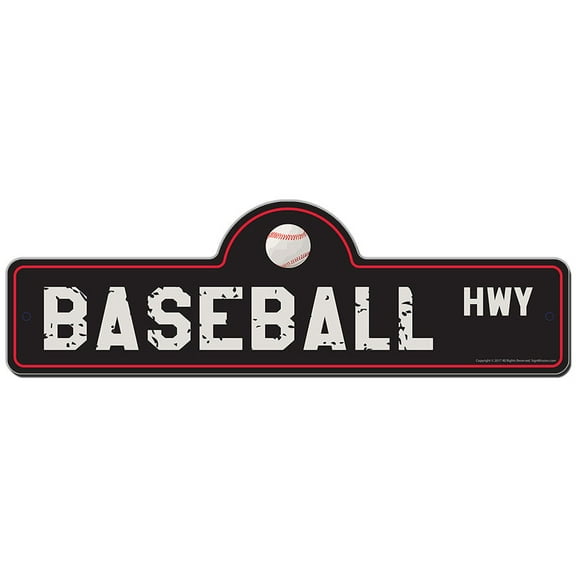 Baseball Street Sign | Indoor/Outdoor | Funny Home Décor for Garages, Living Rooms, Bedroom, Offices | SignMission personalized gift