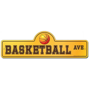 Basketball Street Sign | Indoor/Outdoor | Funny Home Décor for Garages, Living Rooms, Bedroom, Offices | SignMission personalized gift