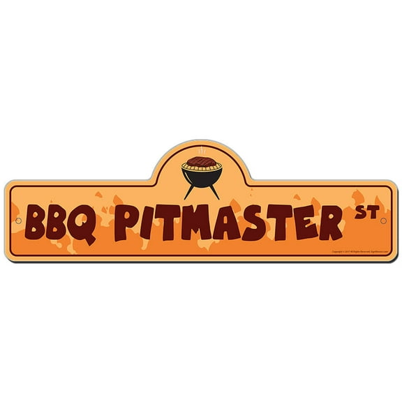 SignMission P-618 Bbq Pitmaster 18 x 6 in. BBQ Pitmaster Street Sign