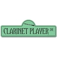 thumbnail image 1 of SignMission P-618 Clarinet Player 18 x 6 in. Clarinet Player Street Sign, 1 of 5