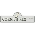 thumbnail image 1 of Cornish Rex Street Sign | Indoor/Outdoor | Dog Lover Funny Home Décor for Garages, Living Rooms, Bedroom, Offices | SignMission personalized gift | 18" Wide, 1 of 5