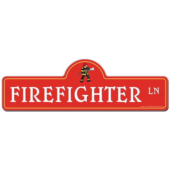 SignMission P-618 Firefighter 18 x 6 in. Firefighter Street Sign