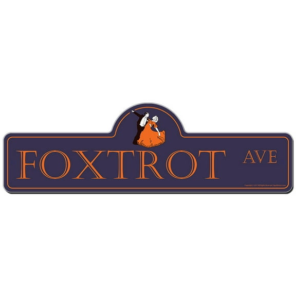 Foxtrot Street Sign | Indoor/Outdoor | Funny Home Décor for Garages, Living Rooms, Bedroom, Offices | SignMission personalized gift