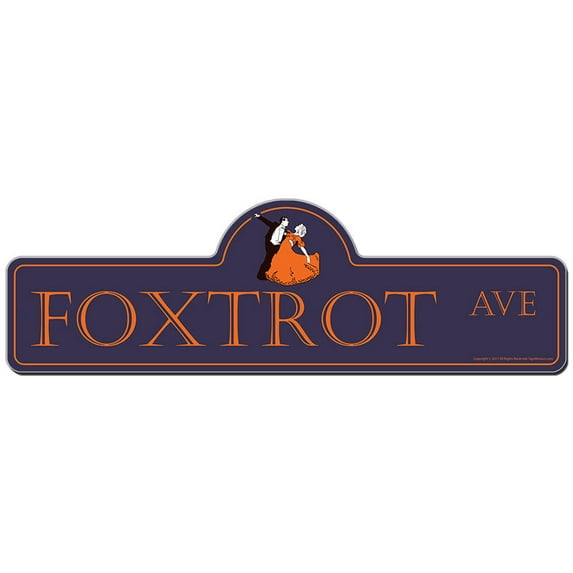 Foxtrot Street Sign | Indoor/Outdoor | Funny Home Décor for Garages, Living Rooms, Bedroom, Offices | SignMission personalized gift