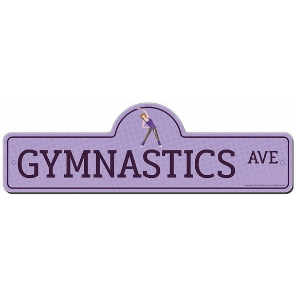 Gymnastics Street Sign | Indoor/Outdoor | Funny Home Décor for Garages, Living Rooms, Bedroom, Offices | SignMission personalized gift