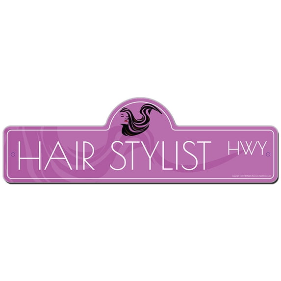 SignMission P-618 Hair Stylist Hair Stylist Street Sign