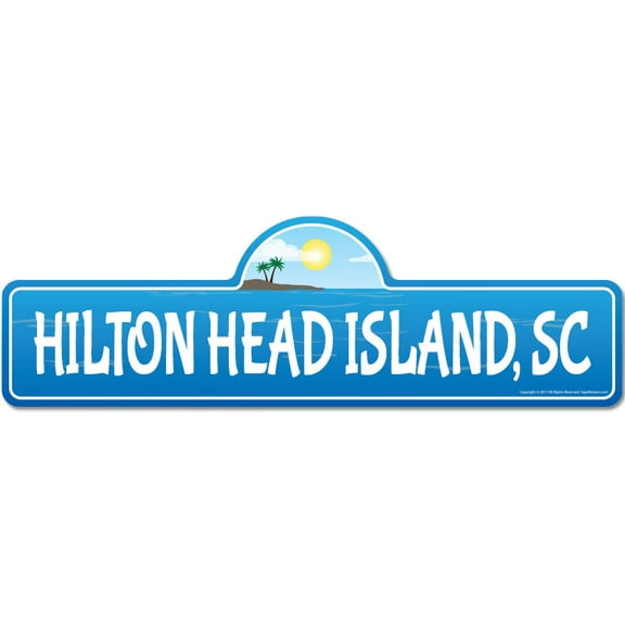 SignMission P-618 Hilton Head Island Sc Hilton Head Island, SC South Carolina Beach Street Sign