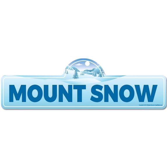 SignMission P-618 Mount Snow 6 x 18 in. Street Sign - Mount Snow