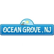 SignMission P-618 Ocean Grove Nj Ocean Grove, NJ New Jersey Beach Street Sign