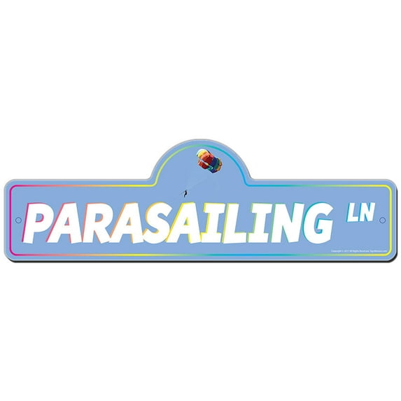 SignMission P-618 Parasailing 18 x 6 in. Street Sign - Parasailing