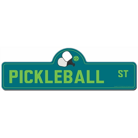 Pickleball Street Sign | Indoor/Outdoor | Funny Home Décor for Garages, Living Rooms, Bedroom, Offices | SignMission personalized gift