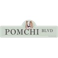 thumbnail image 1 of Pomchi Street Sign | Indoor/Outdoor | Dog Lover Funny Home Décor for Garages, Living Rooms, Bedroom, Offices | SignMission personalized gift | 18" Wide, 1 of 5